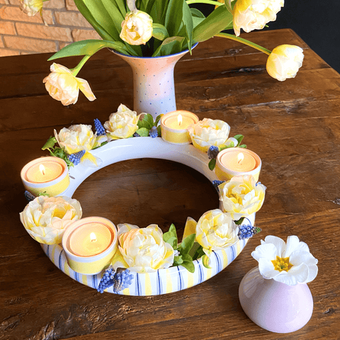 Vase en couronne mit 4 Teelichthaltern HB 735B 735B | Decor 000