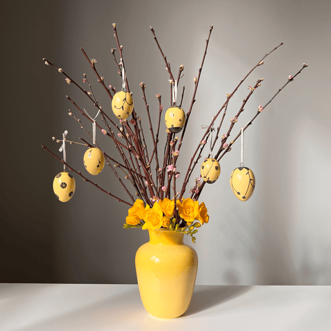 Set d'oeufs de Pâques avec vase 7 pièces HB 726B 726 | Decor 999